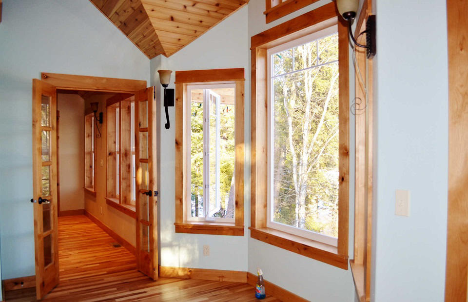 Knotty alder window and door trim