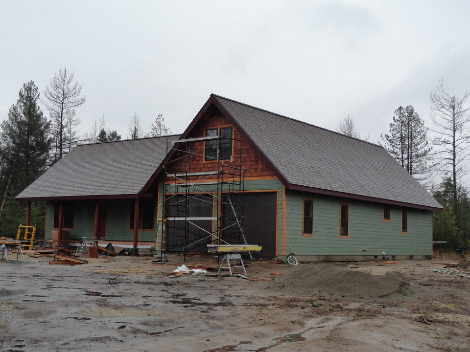 Exterior of Sagle Custom home with Cedar Shingle Siding