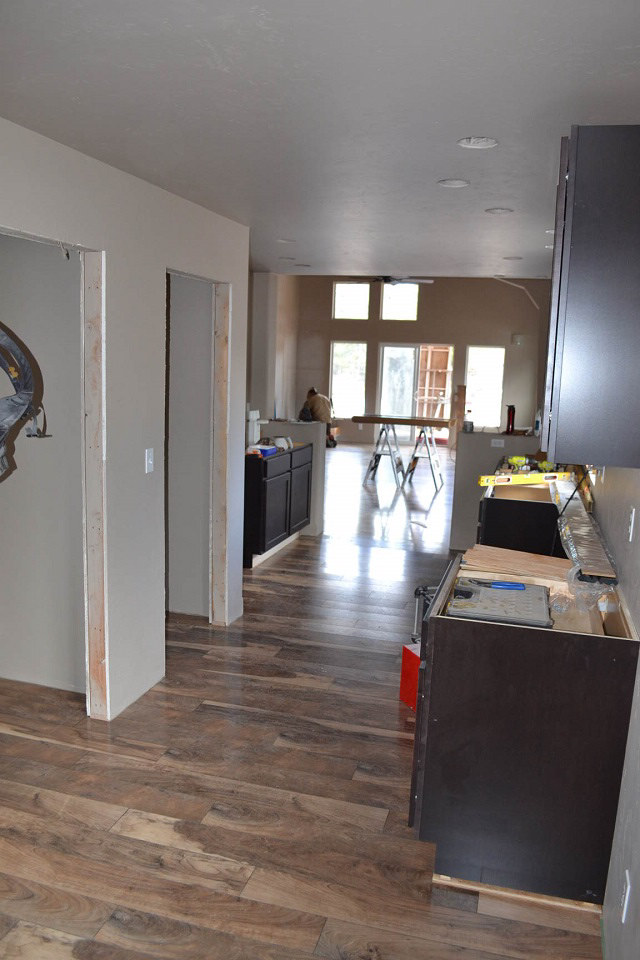 A view of the galley kitchen