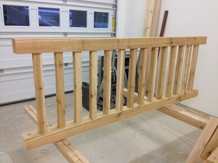 Custom cut deck railing