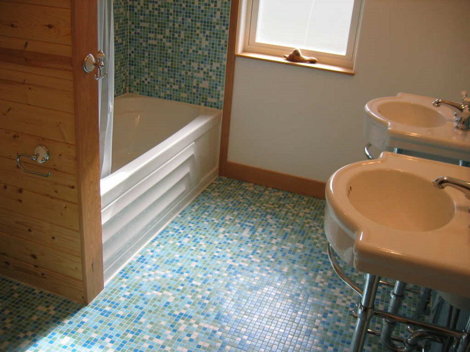 Tile bathroom